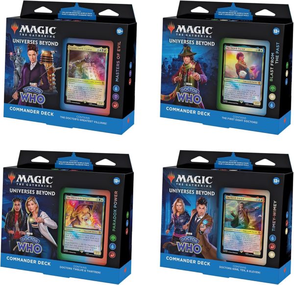 dd6fa239eff3661a4fba328df29daaeca00e4fca_Magic_Dr_Who_Commander_Mock_Up_UK Magic The Gathering - Doctor Who Commander Deck Assortment (4 Commander Deck) UK
